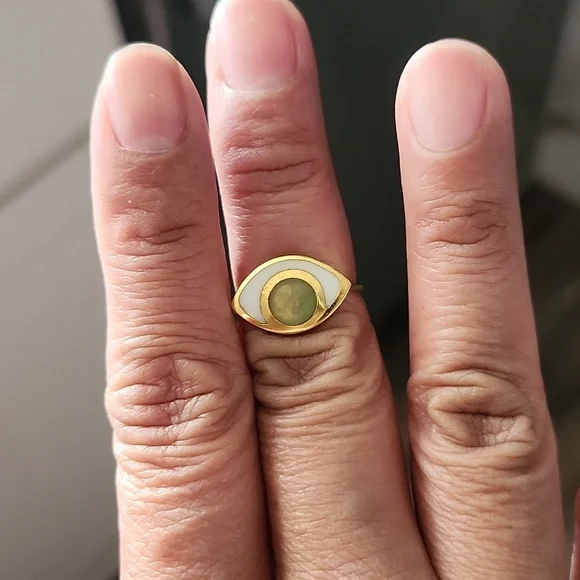 NWOT Gold-Filled Evil Eye Ring Size 5.5 - Picture 4 of 5